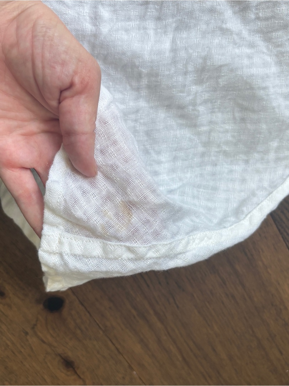 FLAX Asymmetrical Linen Tunic Top White Gingham Sleeveless Small - Picture 8 of 13